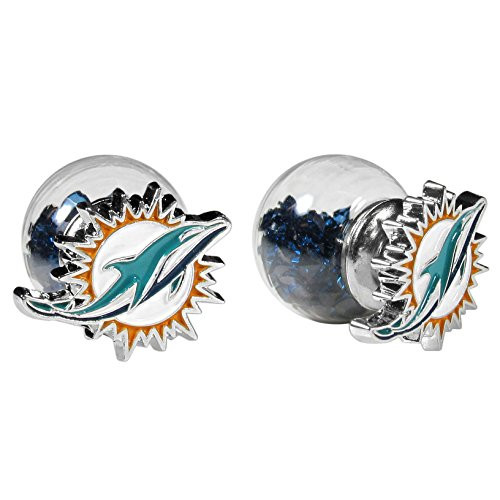 NFL Siskiyou Sports Fan Shop Miami Dolphins Front-Back Earrings One Size Team Color