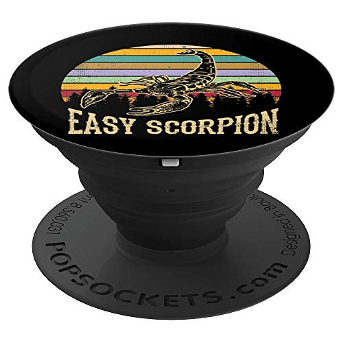 Retro Sunset Stripes Easy Scorpion Vintage Christmas Gift PopSockets Grip and Stand for Phones and Tablets