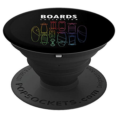 Boards Collection Collector Longboard Skateboard Skate Gift PopSockets Grip and Stand for Phones and Tablets