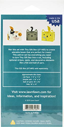 Lawn Fawn Dies - Tiny Gift Box Cat Add-On LF1976