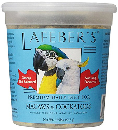 LAFEBER S Premium Daily Diet Pellets Pet Bird Food Made with Non-GMO and Human-Grade Ingredients for Macaws and Cockatoos 1-25 lbs LAFEBER S Premium Daily Diet Pellets Pet Bird Food Made with Non-GMO and Human-Grade Ingredients for Macaws and Cockatoos 1-25 lbs