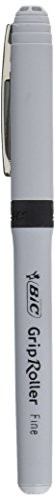 BIC Grip Stick Roller Ball Pen  Black Ink-7mm  Fine  Dozen