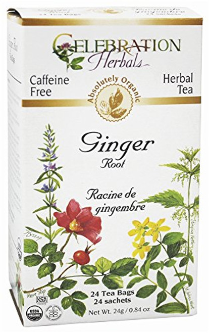 CELEBRATION HERBALS Organic Ginger Root Tea  24 CT
