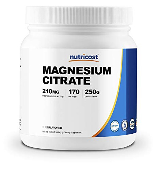 Nutricost Magnesium Citrate Powder 250 Grams Unflavored Nutricost Magnesium Citrate Powder 250 Grams Unflavored