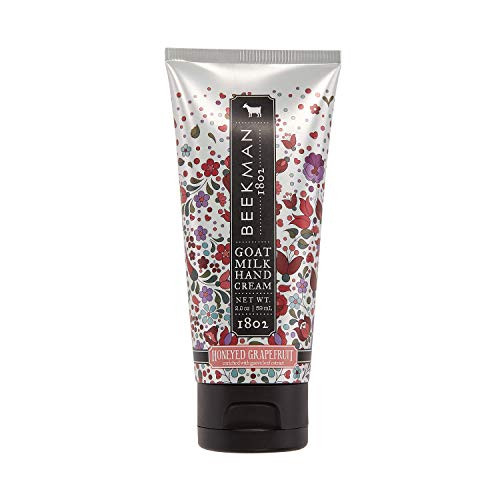 Beekman 1802 - Hand Cream - Honeyed Grapefruit - Moisturizing Goat Milk-Based Hand Cream for Dry Skin - Naturally Rich in Lactic Acid Vitamins - Cruelty-Free Bodycare - 2 oz Beekman 1802 - Hand Cream - Honeyed Grapefruit - Moisturizing Goat Milk-Based Hand Cream for Dry Skin - Naturally Rich in Lactic Acid Vitamins - Cruelty-Free Bodycare - 2 oz