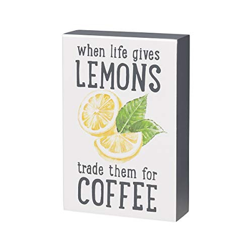 Collins Painting  When Life Gives Lemons Trade for Coffee  Box Sign