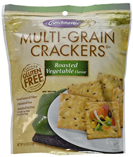 Crunchmaster Multi-grain Crackers Roasted Vegetable 4-5 Oz Bags Pack of 2 Gluten Free