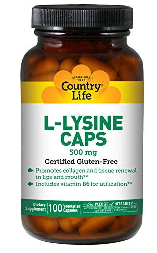 Country Life L-lysine 500 Mg with b-6  100-Count