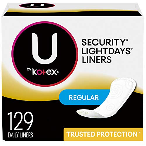 U by Kotex Lightdays Panty Liners  Regular  129 Count