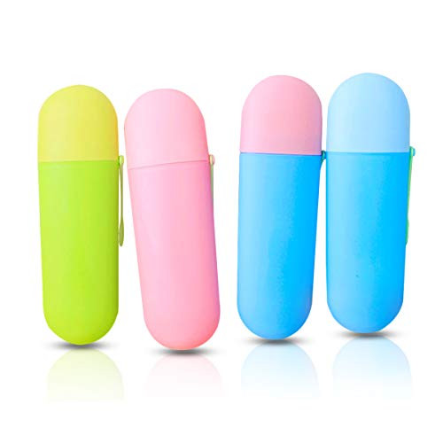 Toothbrush Toothpaste Travel Case Toothbrush Toothpaste Travel Case Clear Toothbrush Case Plastic Holder Toothbrush Box for Travel Toothbrush Case and Carrier 4 Pcs