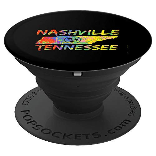 Tennessee Flag Colorful Paint Rainbow Aesthetic Nashville PopSockets Grip and Stand for Phones and Tablets