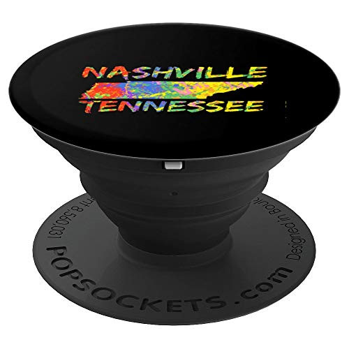 Tennessee State Colorful Paint Rainbow Aesthetic Nashville PopSockets Grip and Stand for Phones and Tablets