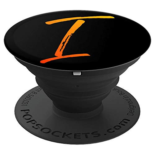 Sunrise Orange Initial I Phone Case Sunset Color Letter I PopSockets Grip and Stand for Phones and Tablets