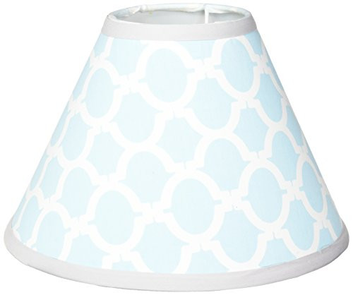 GEENNY Lamp Shade, Glacier Blue & Gray Chevron