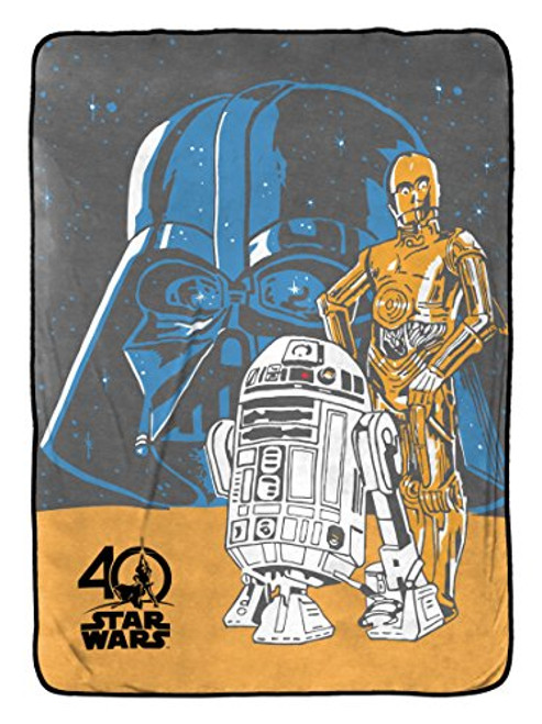 Jay Franco Darth and Droids Plush Twin Blanket Star Wars