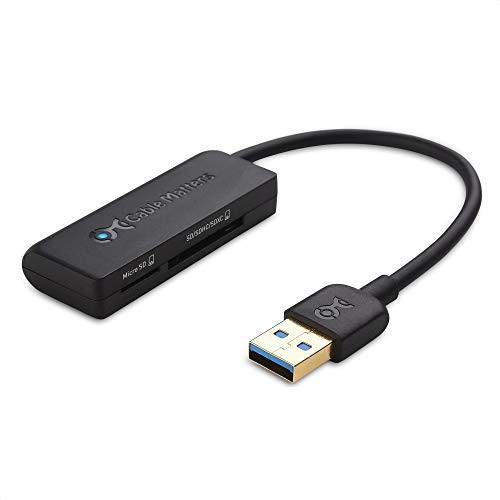 Cable Matters Dual Slots USB Card Reader USB 3-0 Card Reader  USB 3 Card Reader  Micro SD Card Reader  Memory Card Reader for Micro SD  SDHC  SDXC Memory Cards