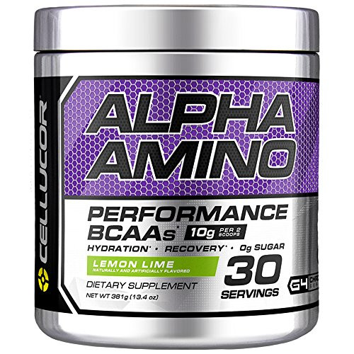 Cellucor Alpha Amino EAA & BCAA Recovery Powder, Essential & Branched Chain Amino Acids Supplement, Lemon Lime, 30 Servings