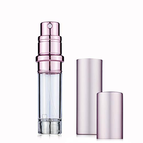 Louischanzl Perfume Bottles Refillable Empty Glass Atomizers Portable Travel Size Mini Leaking Proof Spray Perfume Container for Women   Men pink
