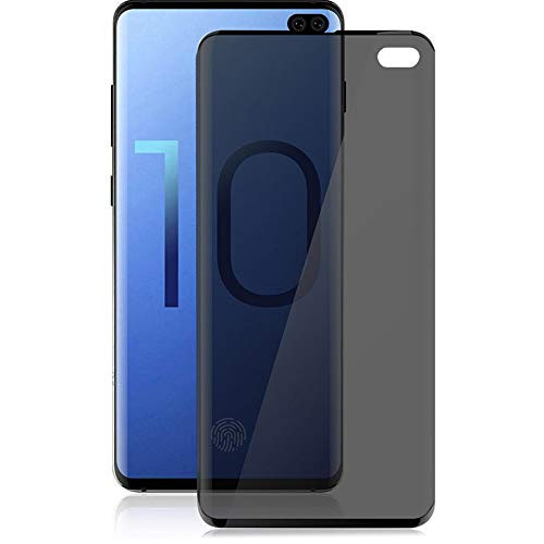 Galaxy S10 Plus Screen Protector Tempered Glass Privacy Anti Spy 3D Full Covered Touch sensitive Anti-Bubble Case Friendly for Samsung Galaxy S10 Plus