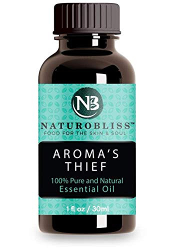 Aroma s Thief Essential Oil NaturoBliss 1oz Therapeutic Grade Health Shield Germ Fighter Aromatherapy Essential Oils Blend Cassia Clove Rosemary Eucalyptus Lemon Inspired by Tales of French Thieves