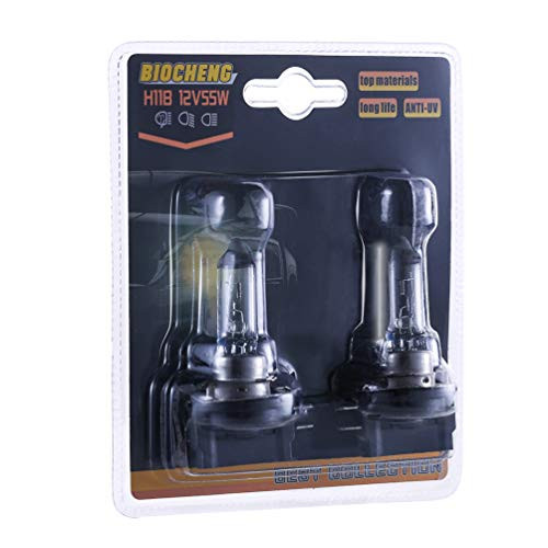 H11B Halogen Headlight Bulb 12V 55W High Performance Replacement Bulb  Long Life 16 Months Warranty  2 Pack