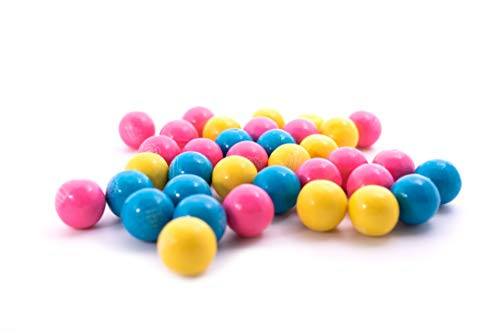 Cotton Candy Dubble Bubble Bubble Gum - 1 LB Resealable Stand Up Candy Bag approx- 60 pieces - 1 Inch Gumballs for Vending Machines - Bulk Filler Candy - Artificially Flavored Gum