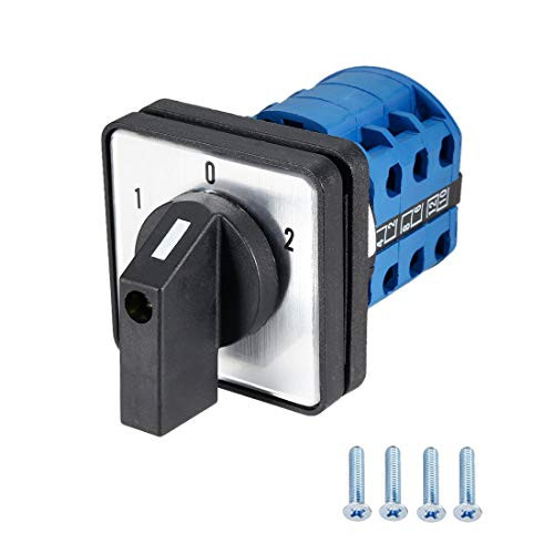 VictorsHome Changeover Switch LW28-20 3 Positions 12 Terminals Universal Rotary Cam Selector Latching Switches 550V 20A