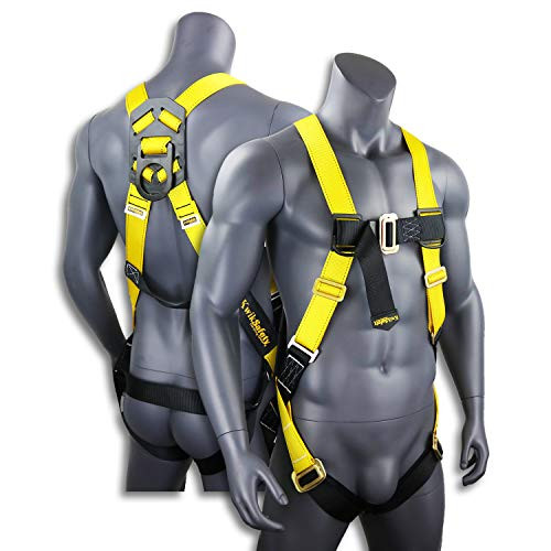 KwikSafety (Charlotte, NC) TORNADO 1D Fall Protection Full Body Safety Harness | OSHA ANSI Industrial Roofing Tool Personal Protection Equipment | Construction Carpenter Scaffolding Contractor