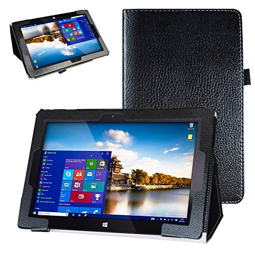 Bige for Fusion5 FWIN232 Case PU Leather Folio 2-Folding Stand Cover for Fusion5 10  Windows Tablet FWIN232 PRO -FWIN232 Plus Not Fit Fusion5 10 Inch FWIN232 Black