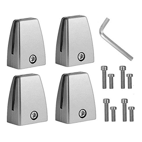 4 PCS Desk Partition Support Bracket Office Desk Divider Clamp Brackets Screen Clip Holders Desk Privacy Screen Clips Clamps Sneeze Guard Bracket Support 0-1-2