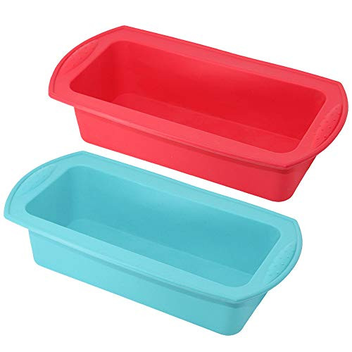 Capseat Silicone Bread Loaf Pan Set of 2 Silicone Bread Baking Mold Non-Stick Reusable Loaf Pan for Homemade Cakes Breads Meatloaf and Quiche Food Grade Silicone Capseat Silicone Bread Loaf Pan Set of 2 Silicone Bread Baking Mold Non-Stick Reusable Loaf Pan for Homemade Cakes Breads Meatloaf and Quiche Food Grade Silicone