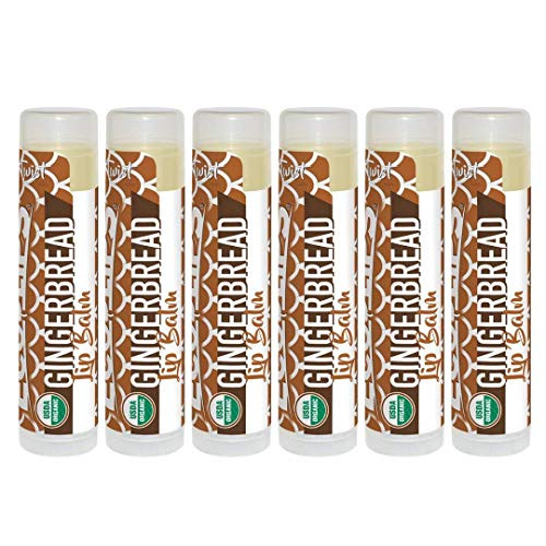 Eco Lips Organic Holiday Moisturizing Lip Balm 6 Pack - Organic Coconut Oil and Cocoa Butter - Soothe Moisturize Dry Cracked and Chapped Lips - Made in USA 6 Tubes Gingerbread Eco Lips Organic Holiday Moisturizing Lip Balm 6 Pack - Organic Coconut Oil and Cocoa Butter - Soothe Moisturize Dry Cracked and Chapped Lips - Made in USA 6 Tubes Gingerbread