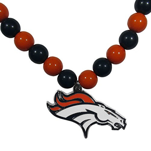 NFL Siskiyou Sports Womens Denver Broncos Fan Bead Necklace 24 inch Team Color NFL Siskiyou Sports Womens Denver Broncos Fan Bead Necklace 24 inch Team Color
