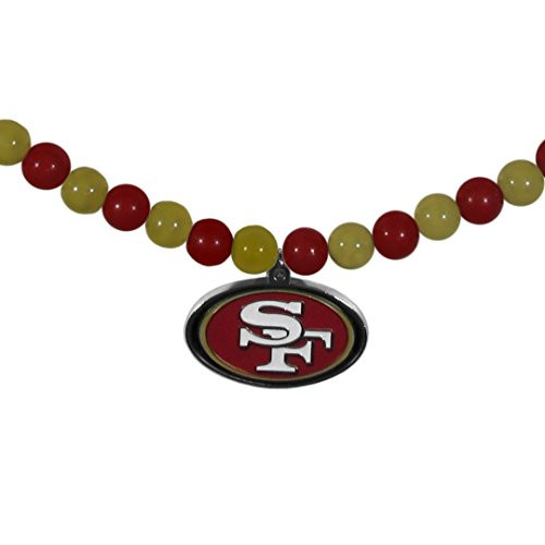 NFL Siskiyou Sports Womens San Francisco 49ers Fan Bead Necklace 24 inch Team Color NFL Siskiyou Sports Womens San Francisco 49ers Fan Bead Necklace 24 inch Team Color