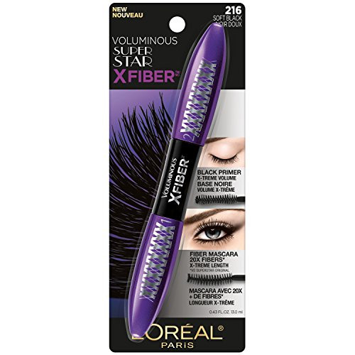 L Oreal Paris Makeup Voluminous X Fiber Mascara with Black Primer 1 Tube L Oreal Paris Makeup Voluminous X Fiber Mascara with Black Primer 1 Tube