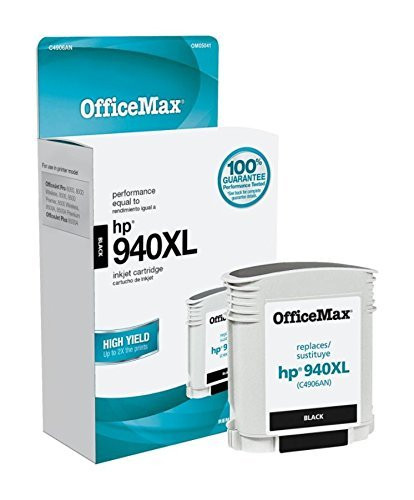 OfficeMax Remanufactured Black High Yield Ink Cartridge Replacement for HP 940XL C4906AN