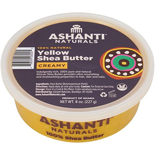 ASHANTI NATURALS 100 SOFT AND CREAMY NATURAL AFRICAN SHEA BUTTER YELLOW 8 OZ- ASHANTI NATURALS 100 SOFT AND CREAMY NATURAL AFRICAN SHEA BUTTER YELLOW 8 OZ-