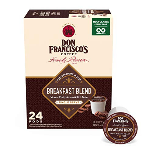 Don Francisco s Breakfast Blend 24 Count Recyclable Single-Serve Coffee Pods  Compatible with Keurig K-Cup Brewers