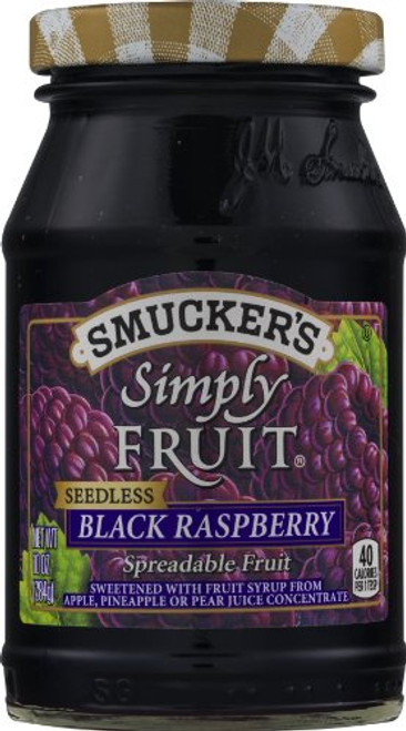 Smuckers Fruit Spread  Seedless  Black Raspberry  10 Ounce
