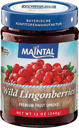 Maintal Wild Lingonberries Premium Fruit Spread  12 Ounce