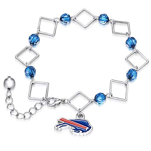Pro Specialties Group NFL Buffalo Bills Box Link Bracelet