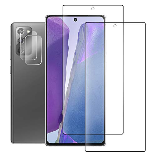 JKPNK Galaxy Note 20 Screen Protector  Camera Lens Protector  2 Pack  2 Pack  HD Full Coverage  Bubble-Free  Screen Protector for Samsung Galaxy Note 20