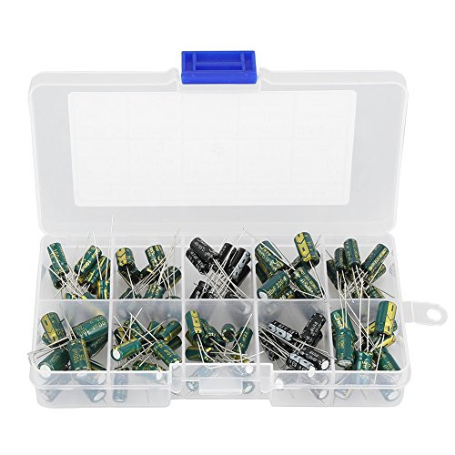 100pcs DIY High Grade Audio Capacitor Assorted Electrolytic Capacitors Kit 10 Values10V-63V 10uf-470uf