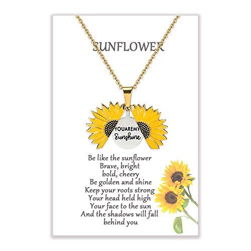 You are My Sunshine Necklace Sunflower Jewelry Gifts for Women Teen Girls Mom Daughter Mother Girlfriend You are My Sunshine Necklace Sunflower Jewelry Gifts for Women Teen Girls Mom Daughter Mother Girlfriend