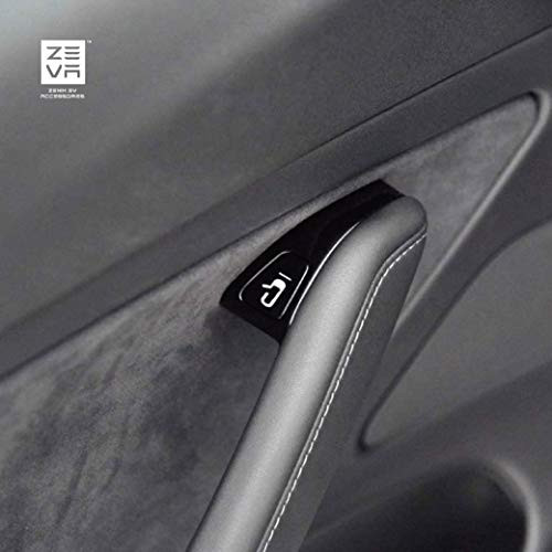 Tesla PVC Model 3   Model Y Door Exit Decal Set  Door Open  Button Stickers Decal 8 Pieces White Tesla Accessories