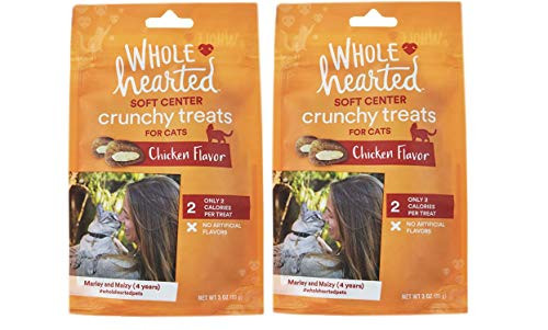 WholeHearted Soft Center Crunchy Chicken Flavor Treats for Cats 6 OZ