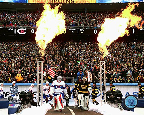 NHL Montreal Canadiens   Boston Bruins 2016 Winter Classic Team Introductions Action Photo Size  8  x 10