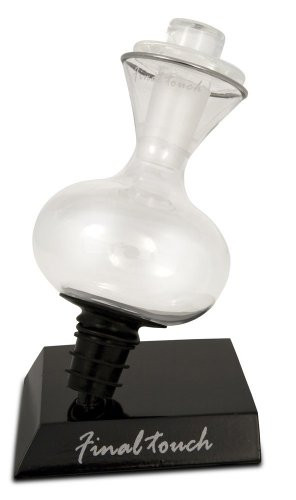Final Touch Glass Wine Aerator with Wood Stand