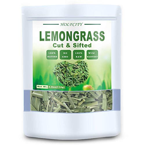 Premium Lemongrass Leaves  Dried Lemon Grass Loose Leaves Tea  Citronella Herbal Tea  Cut   Sifted  Bulk Spices 4-0 oz