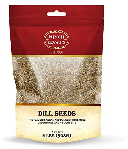 Spicy World Dill Seeds Whole Spice   Perfect for Pickling and Eating   2 Pound Resealable Bag